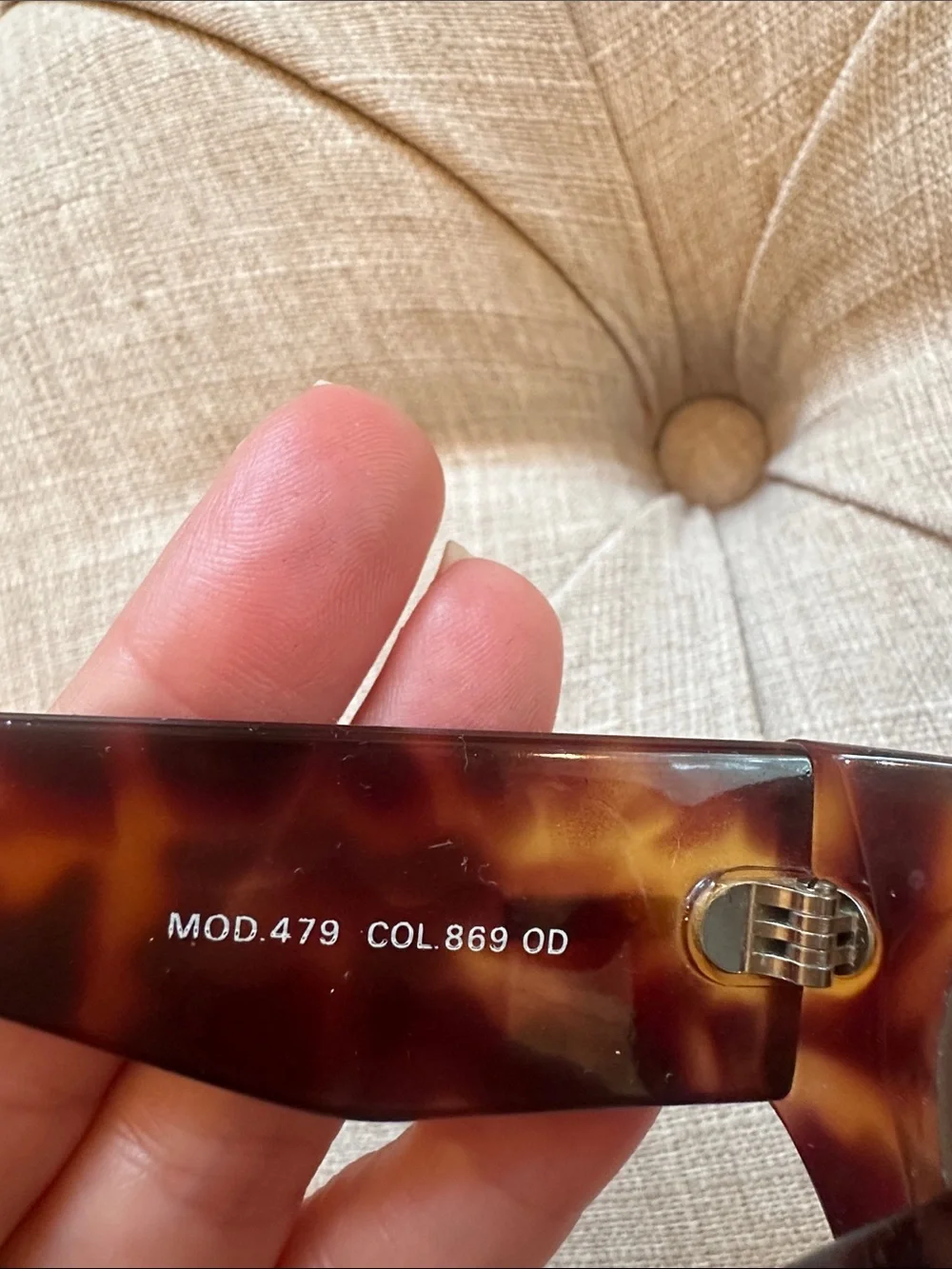 Vintage 90s Gianni Versace Tortoiseshell Rectangular Sunglasses with Dark Lenses